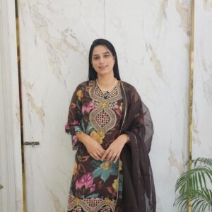 **Crape Fabric** Perfect Design . Item code - 1300G