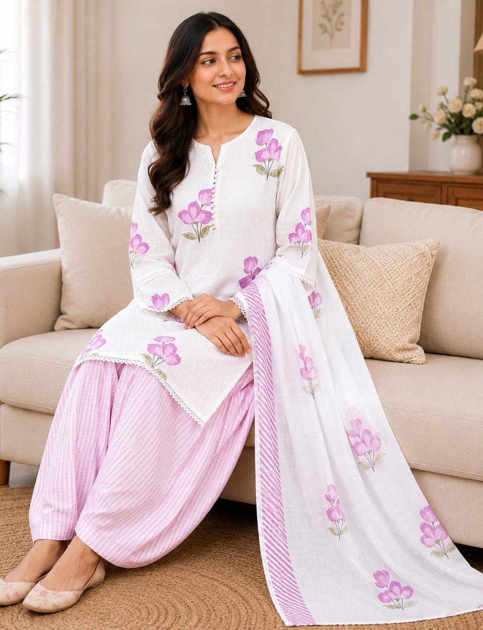 farshi Cotton Daily/Office wear Item Code : 1306GB - Image 2