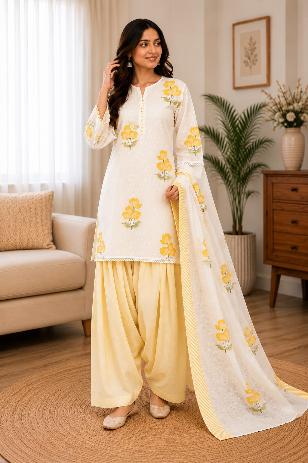 farshi Cotton Daily/Office wear Item Code : 1306GB - Image 4